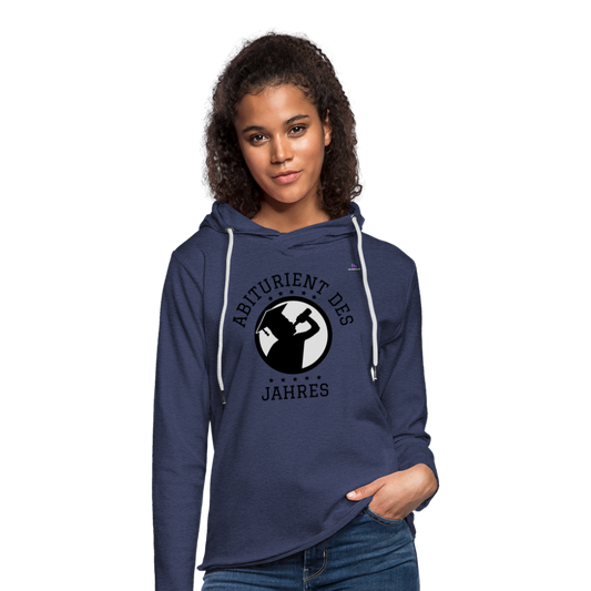 1Sudadera ligera unisex con capucha "abiturient des jahres" - azul marino salpicado