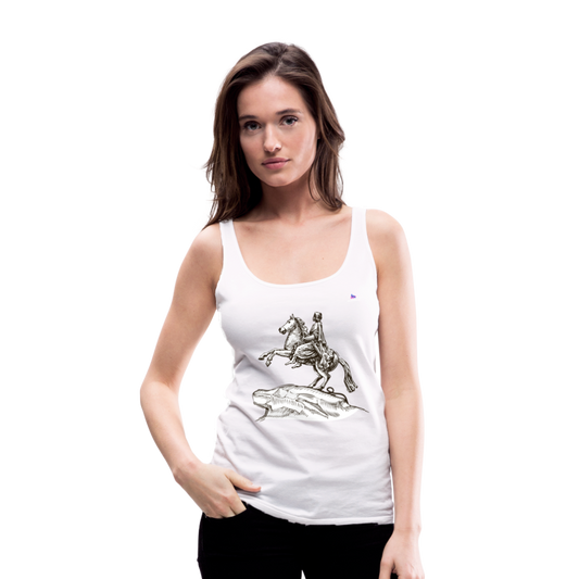 1Camiseta de tirantes premium mujer "Horseman" - blanco