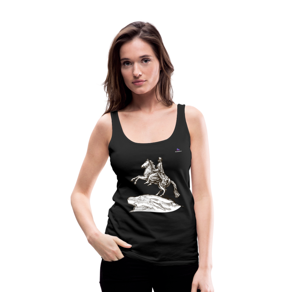 1Camiseta de tirantes premium mujer "Horseman" - negro