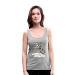 1Camiseta de tirantes premium mujer "Horseman" - gris jaspeado