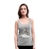 1Camiseta de tirantes premium mujer "Horseman" - gris jaspeado