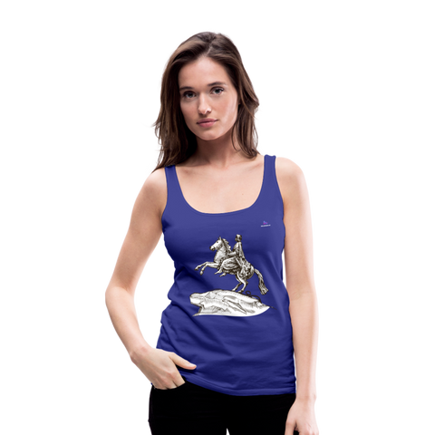 1Camiseta de tirantes premium mujer "Horseman" - azul real