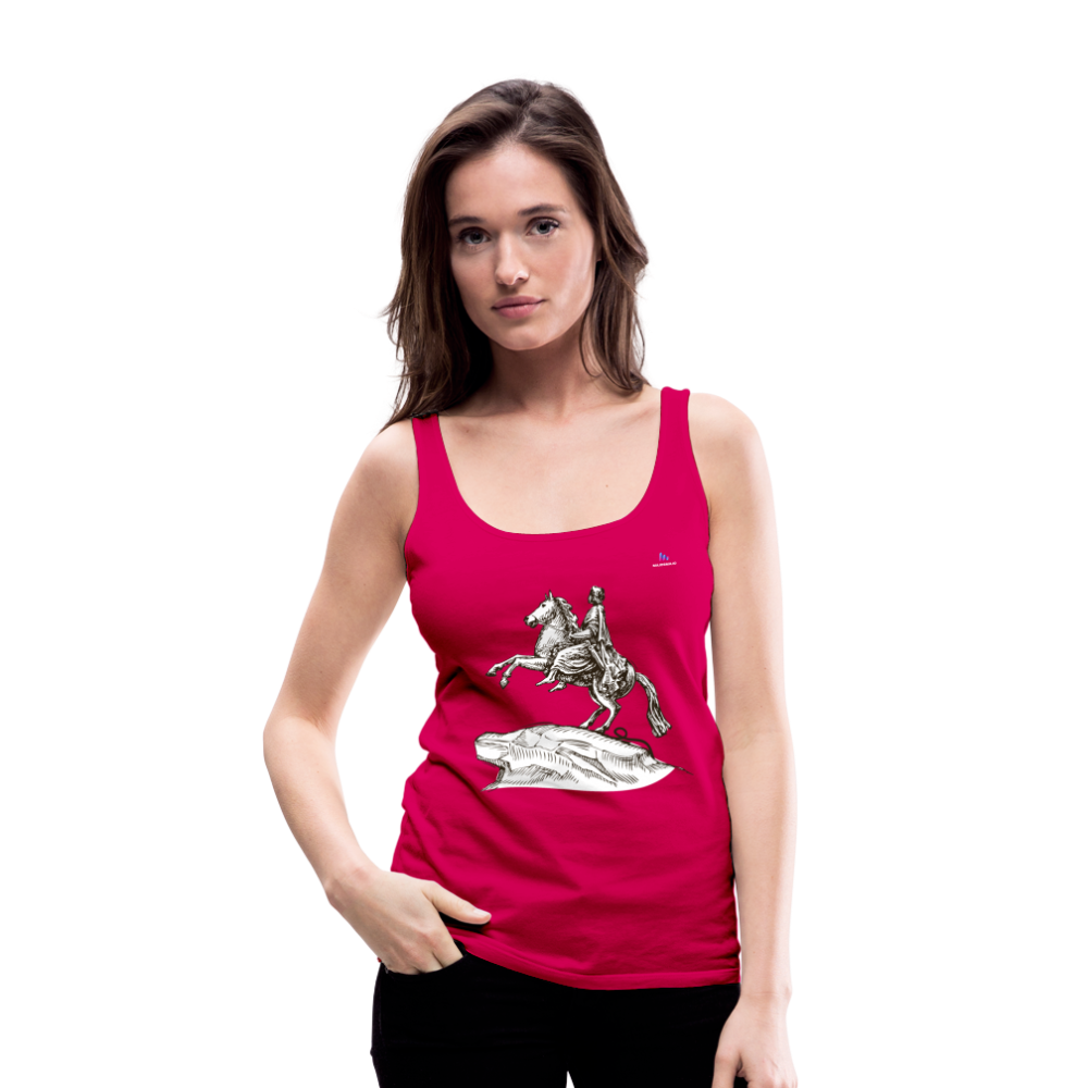 1Camiseta de tirantes premium mujer "Horseman" - rosado oscuro