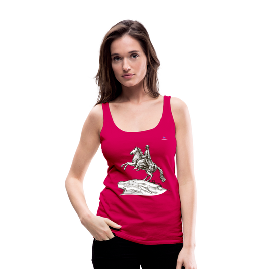 1Camiseta de tirantes premium mujer "Horseman" - rosado oscuro