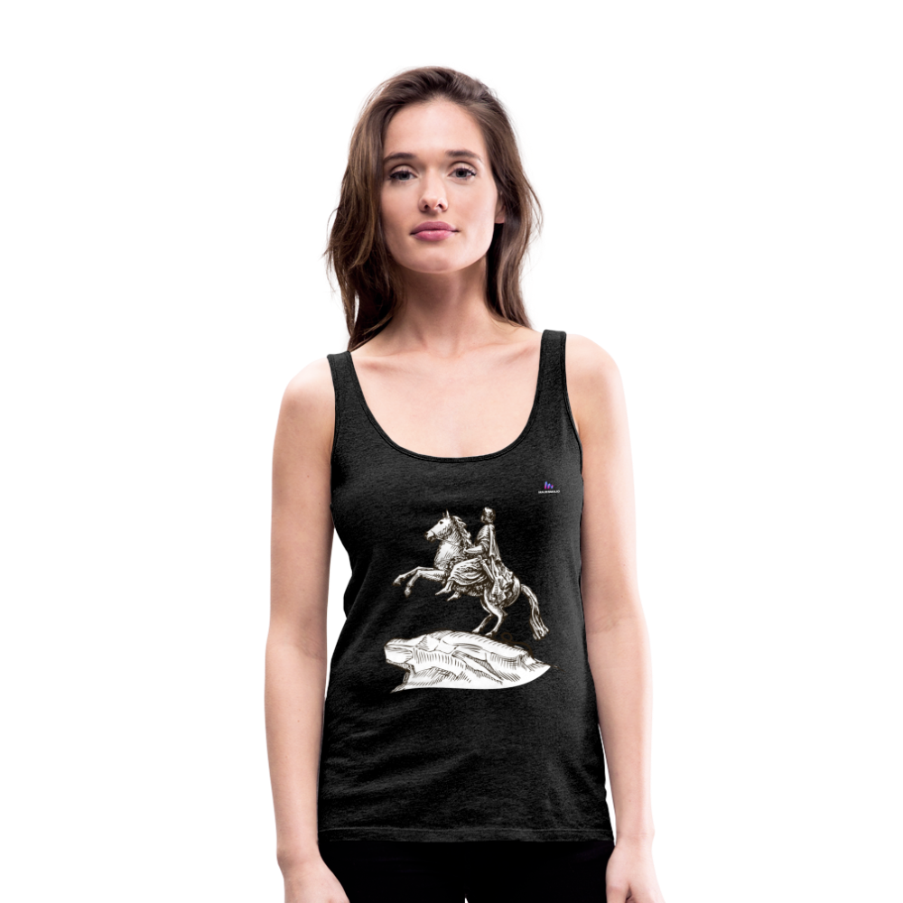 1Camiseta de tirantes premium mujer "Horseman" - antracita