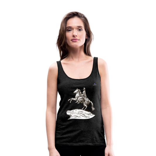 1Camiseta de tirantes premium mujer "Horseman" - antracita