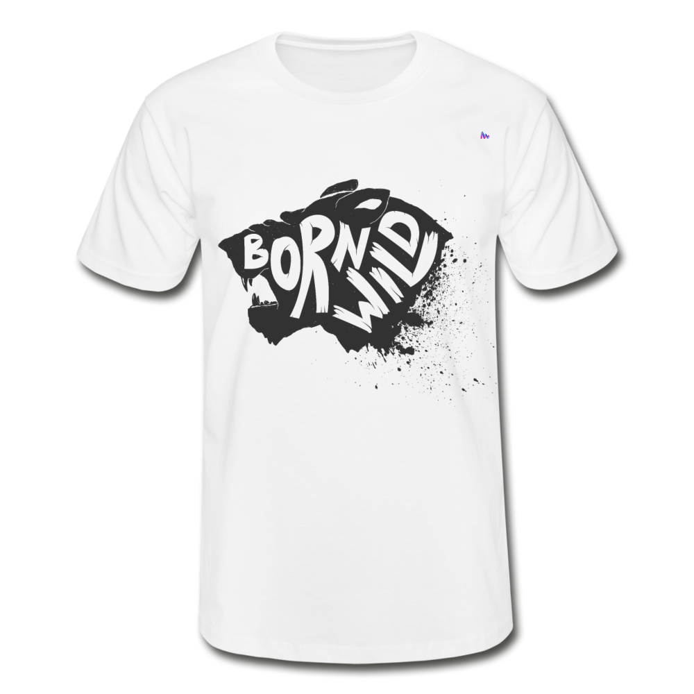 1Camiseta para hombre de Fruit of the Loom"Born Wild" - blanco