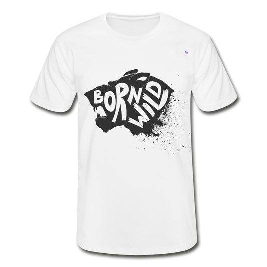 1Camiseta para hombre de Fruit of the Loom"Born Wild" - blanco