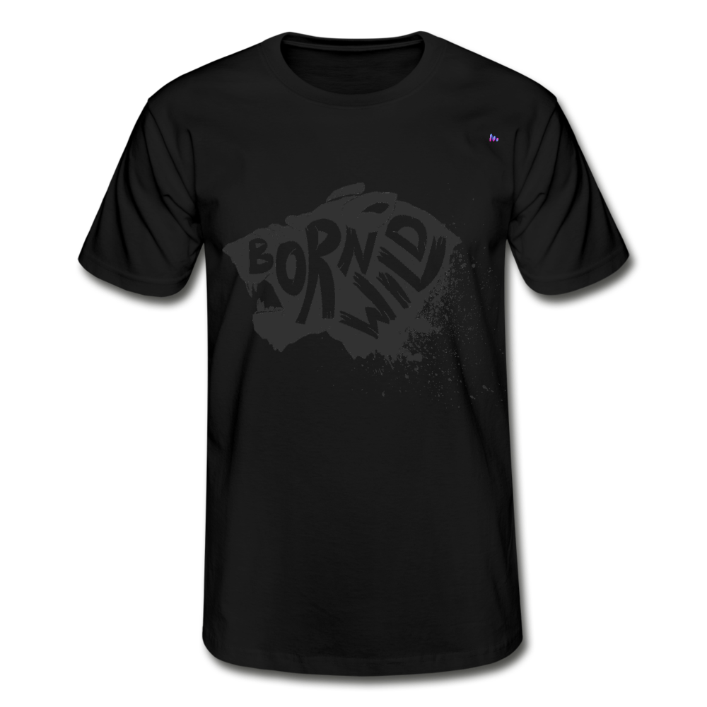 1Camiseta para hombre de Fruit of the Loom"Born Wild" - negro