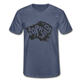 1Camiseta para hombre de Fruit of the Loom"Born Wild" - azul marino salpicado