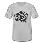 1Camiseta para hombre de Fruit of the Loom"Born Wild" - gris jaspeado