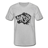 1Camiseta para hombre de Fruit of the Loom"Born Wild" - gris jaspeado