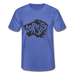 1Camiseta para hombre de Fruit of the Loom"Born Wild" - azul jaspeado