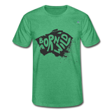 1Camiseta para hombre de Fruit of the Loom"Born Wild" - verde jaspeado