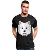 1Camiseta Tri-Blend unisex de Bella + Canvas"Dog Face" - negro jaspeado