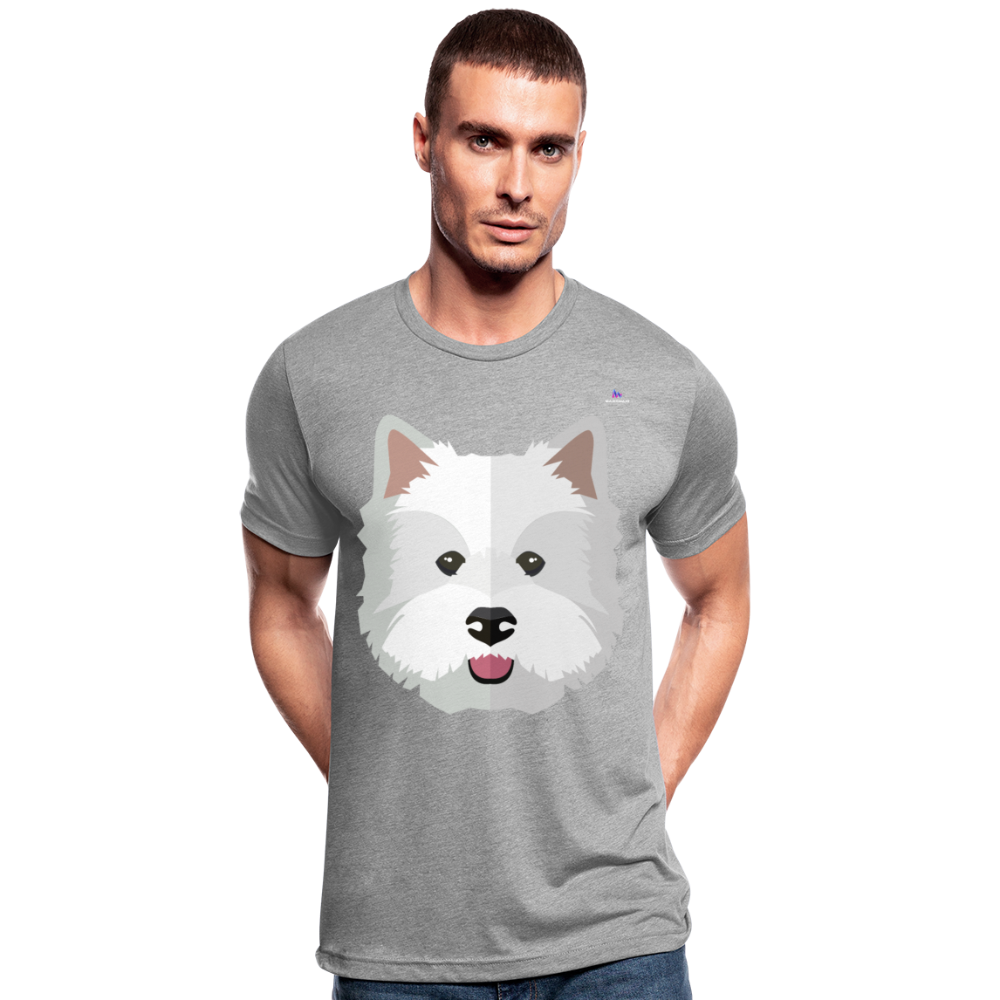 1Camiseta Tri-Blend unisex de Bella + Canvas"Dog Face" - gris jaspeado