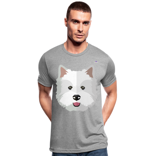 1Camiseta Tri-Blend unisex de Bella + Canvas"Dog Face" - gris jaspeado