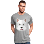 1Camiseta Tri-Blend unisex de Bella + Canvas"Dog Face" - gris jaspeado