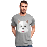 1Camiseta Tri-Blend unisex de Bella + Canvas"Dog Face" - gris jaspeado