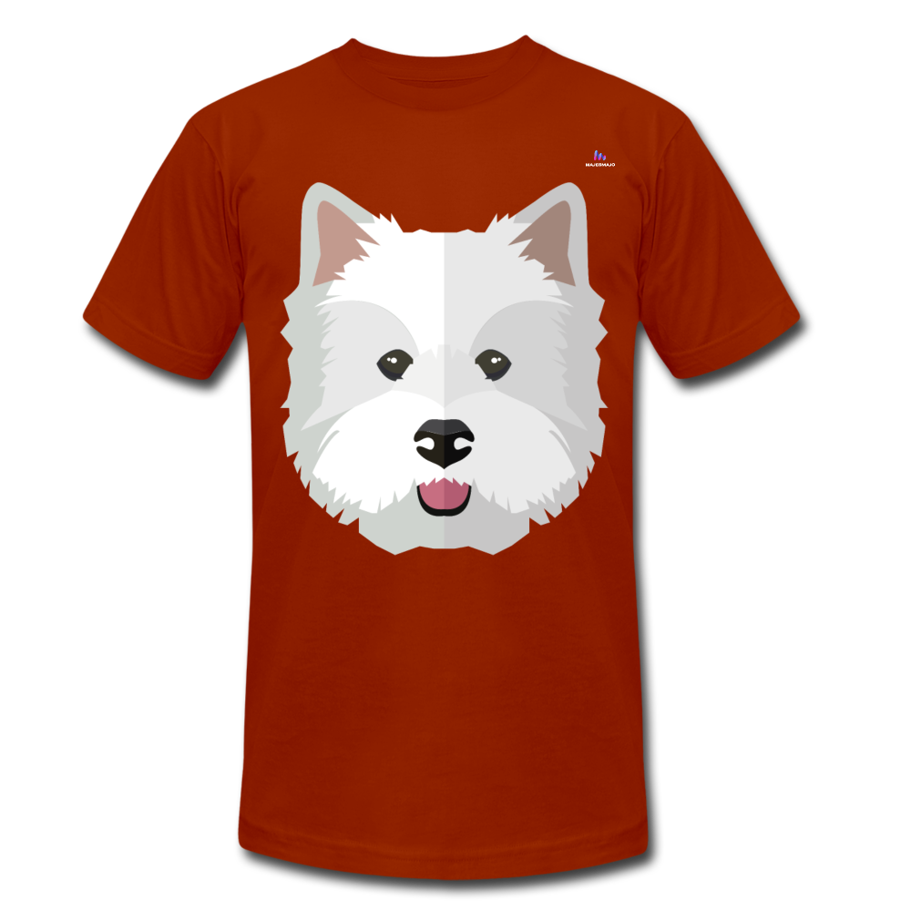 1Camiseta Tri-Blend unisex de Bella + Canvas"Dog Face" - colores ladrillo