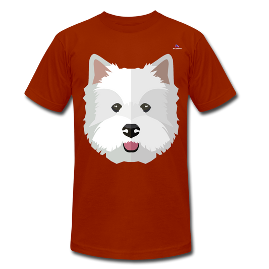1Camiseta Tri-Blend unisex de Bella + Canvas"Dog Face" - colores ladrillo
