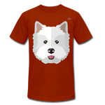 1Camiseta Tri-Blend unisex de Bella + Canvas"Dog Face" - colores ladrillo