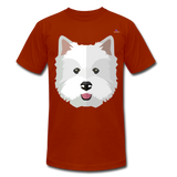 1Camiseta Tri-Blend unisex de Bella + Canvas"Dog Face" - colores ladrillo