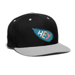 1Gorra contraste Snapback"Hey" - negro/gris