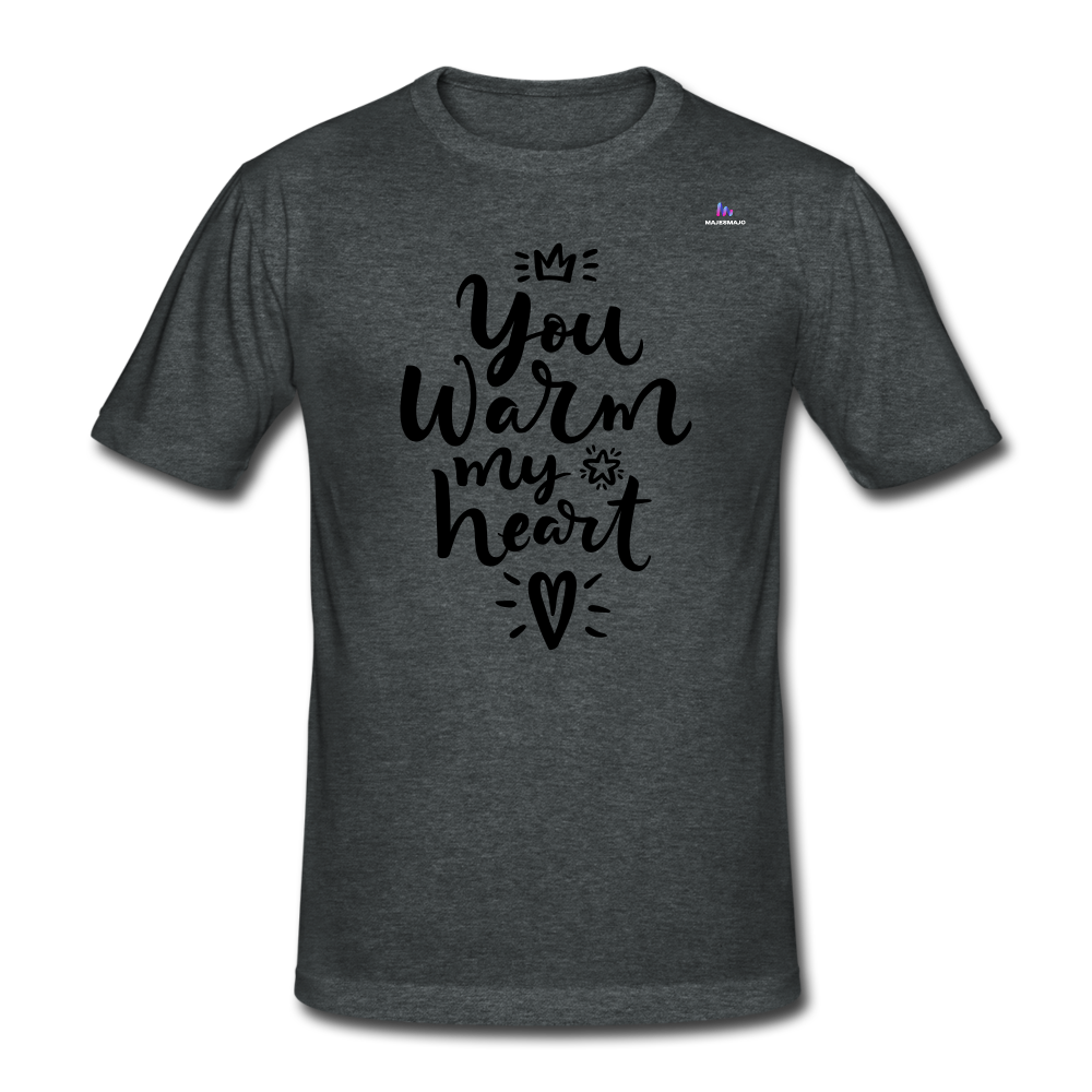 Camiseta pesada Gildan para hombre"christmas lettering" - gris oscuro jaspeado