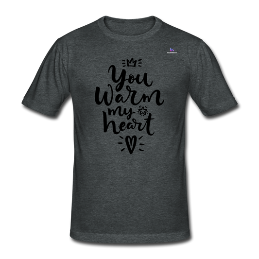 Camiseta pesada Gildan para hombre"christmas lettering" - gris oscuro jaspeado