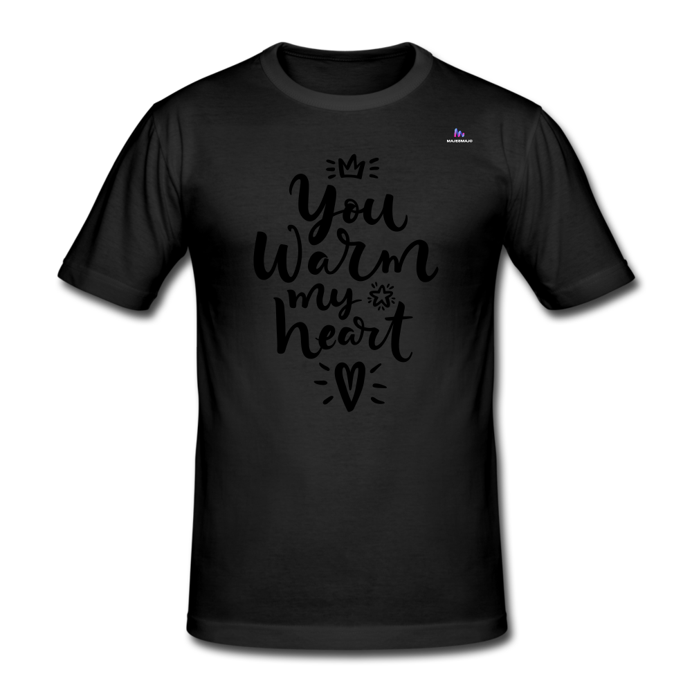 Camiseta pesada Gildan para hombre"christmas lettering" - negro