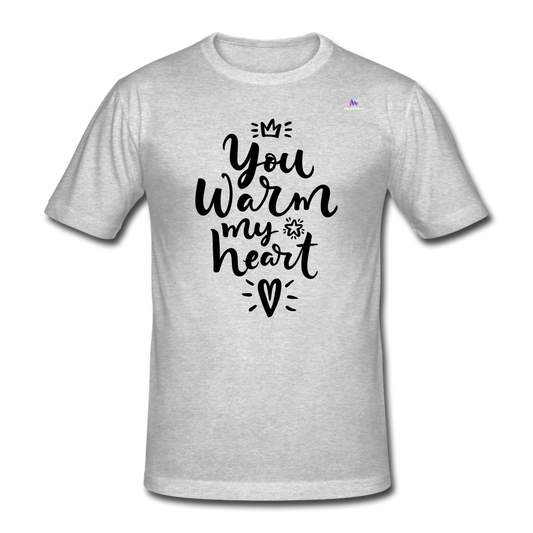 Camiseta pesada Gildan para hombre"christmas lettering" - gris jaspeado