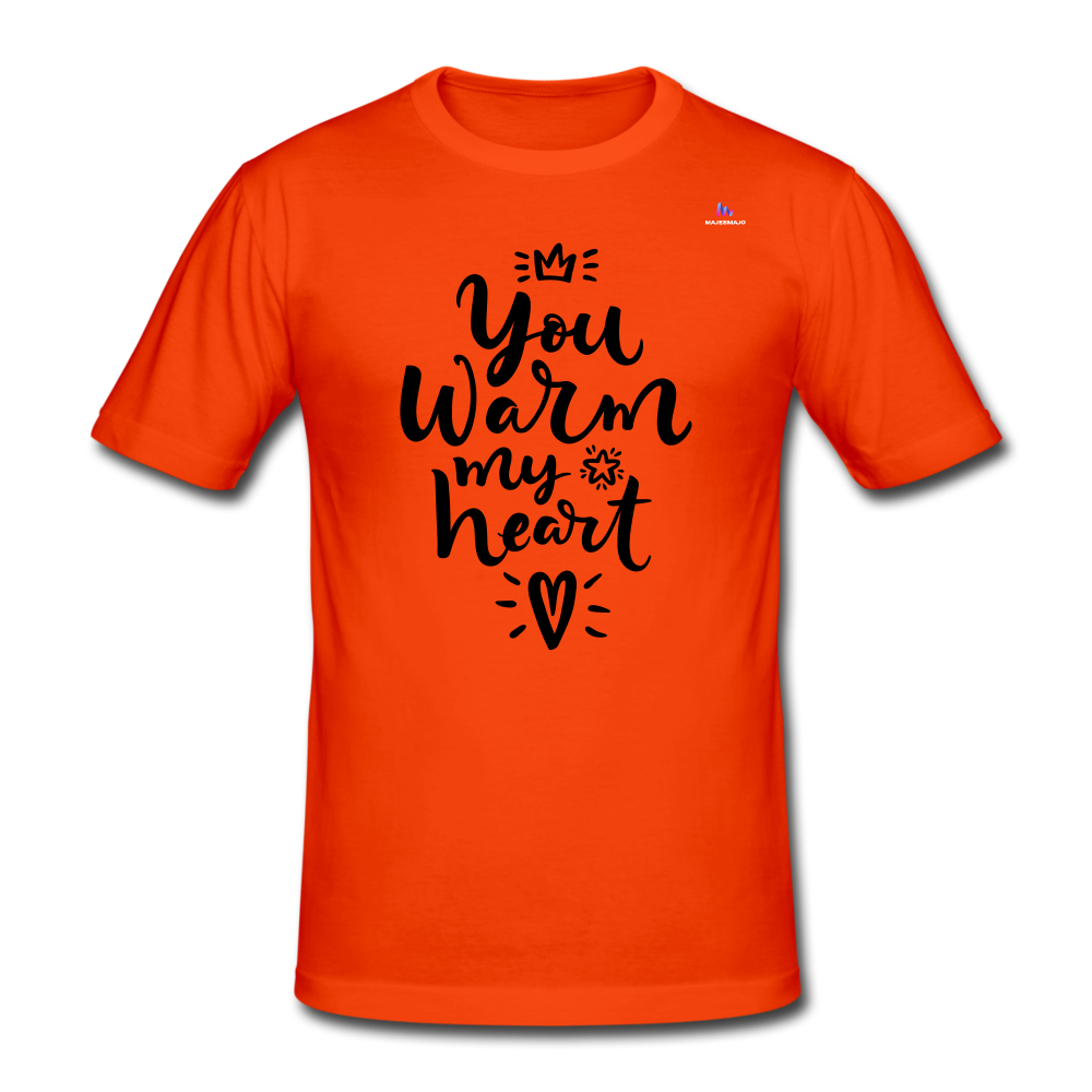 Camiseta pesada Gildan para hombre"christmas lettering" - naranja