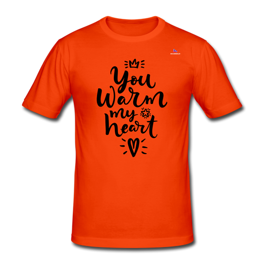Camiseta pesada Gildan para hombre"christmas lettering" - naranja