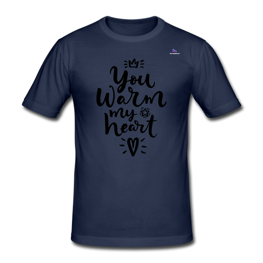 Camiseta pesada Gildan para hombre"christmas lettering" - azul marino