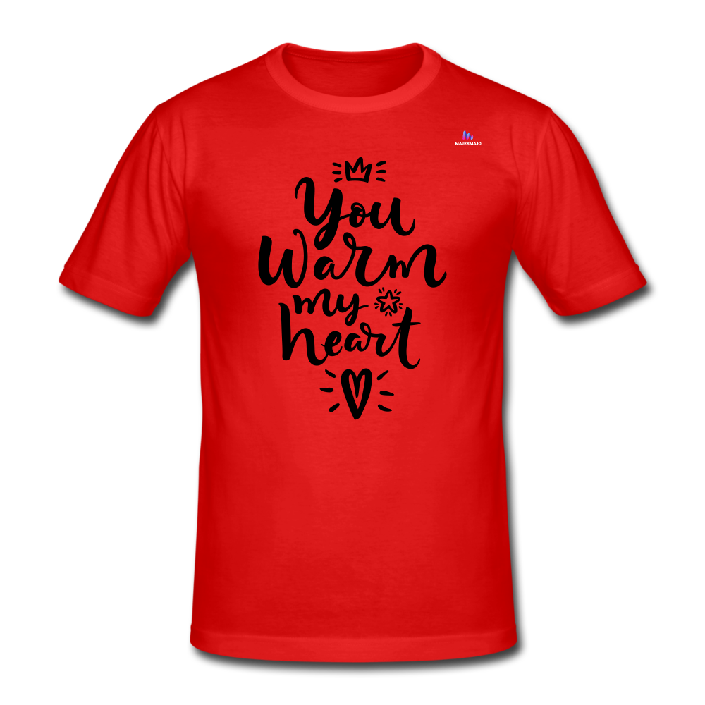 Camiseta pesada Gildan para hombre"christmas lettering" - rojo