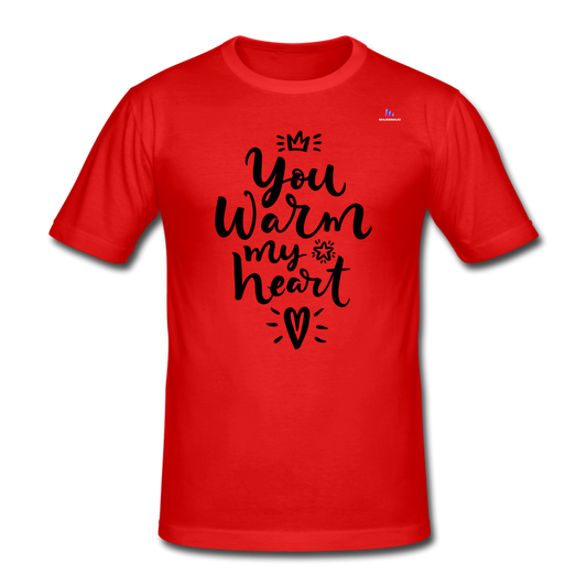 Camiseta pesada Gildan para hombre"christmas lettering" - rojo