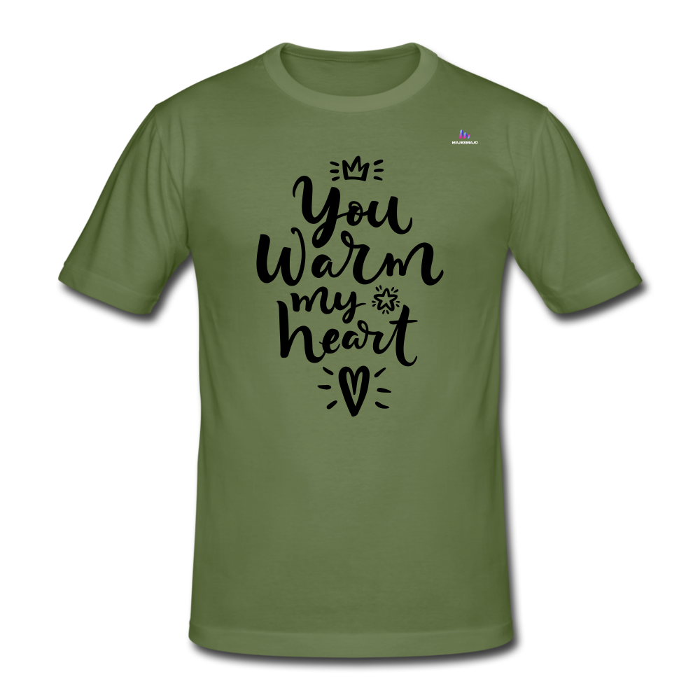 Camiseta pesada Gildan para hombre"christmas lettering" - verde oliva