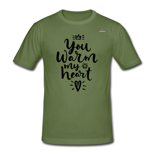 Camiseta pesada Gildan para hombre"christmas lettering" - verde oliva