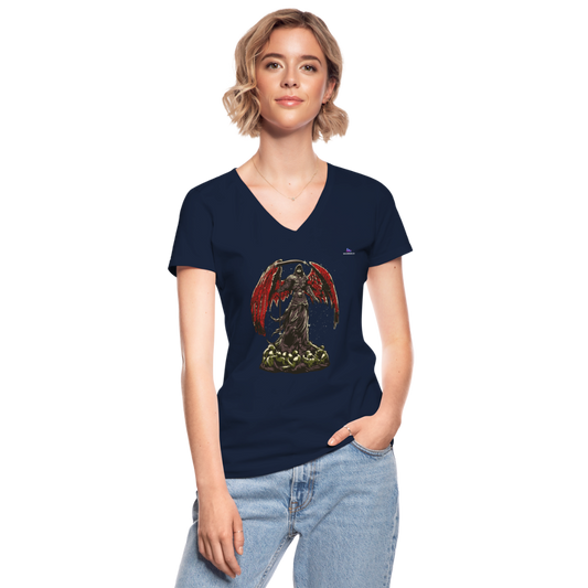 Camiseta clásica con cuello de pico"Darkness" - azul marino