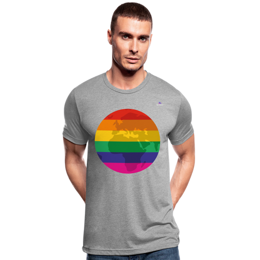 Camiseta Tri-Blend unisex de Bella + Canvas "Rainbow earth" - gris jaspeado