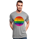 Camiseta Tri-Blend unisex de Bella + Canvas "Rainbow earth" - gris jaspeado