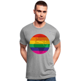 Camiseta Tri-Blend unisex de Bella + Canvas "Rainbow earth" - gris jaspeado