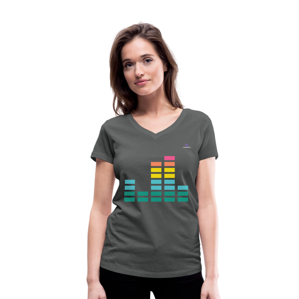 Camiseta ecológica con cuello de pico de Stanley & Stella"Equalizer" - antracita