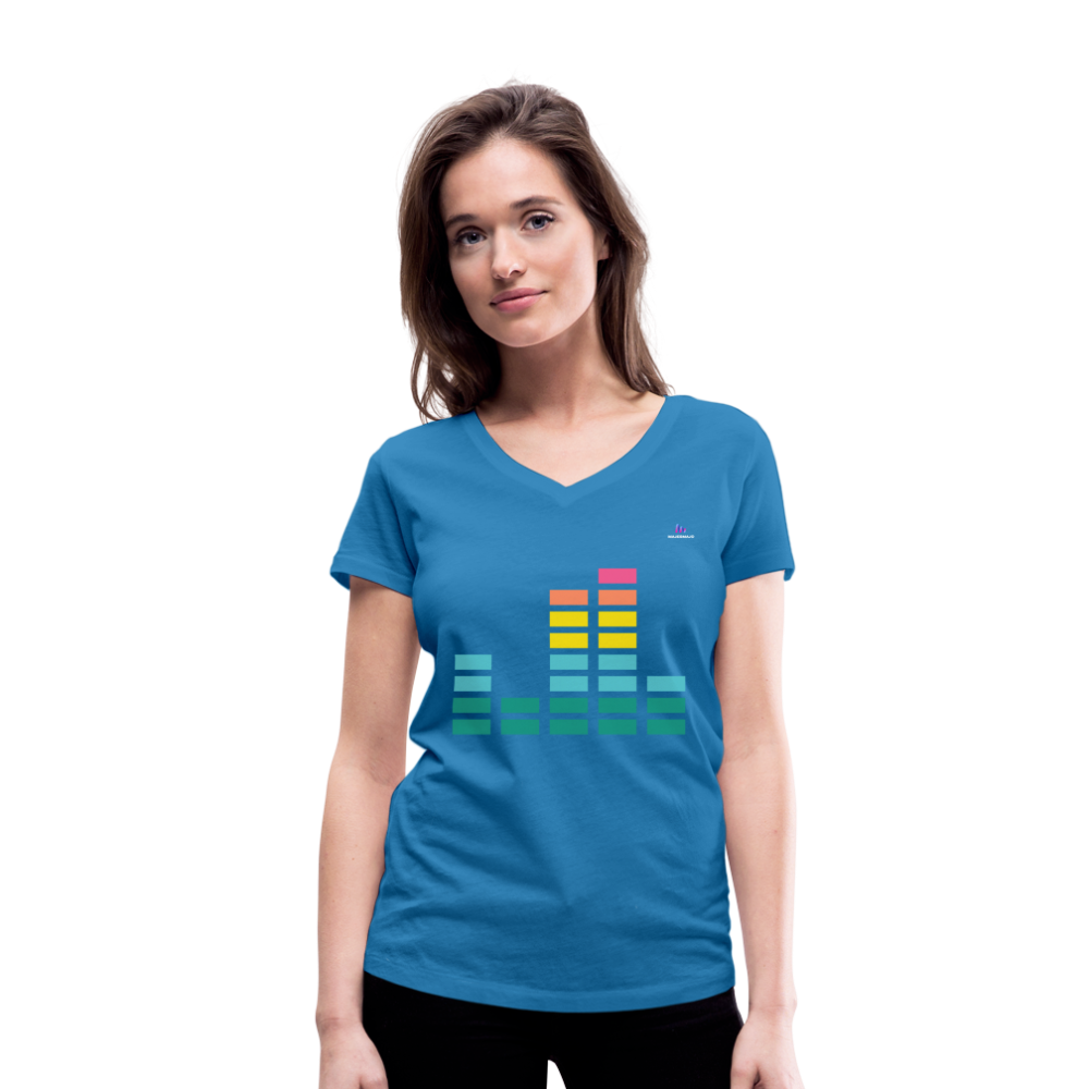 Camiseta ecológica con cuello de pico de Stanley & Stella"Equalizer" - azul eléctrico