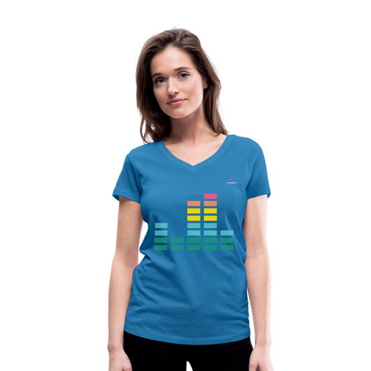 Camiseta ecológica con cuello de pico de Stanley & Stella"Equalizer" - azul eléctrico