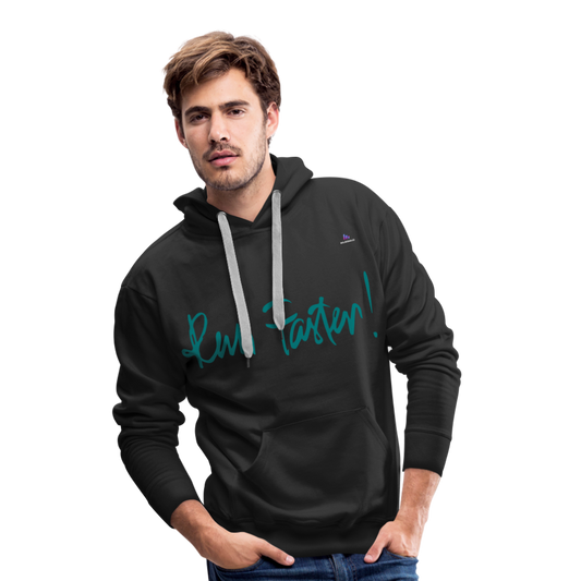 1Sudadera con capucha premium para hombre"run faster" - negro