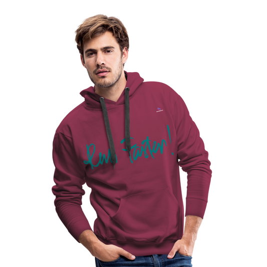 1Sudadera con capucha premium para hombre"run faster" - rojo bordeaux