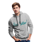 1Sudadera con capucha premium para hombre"run faster" - gris jaspeado