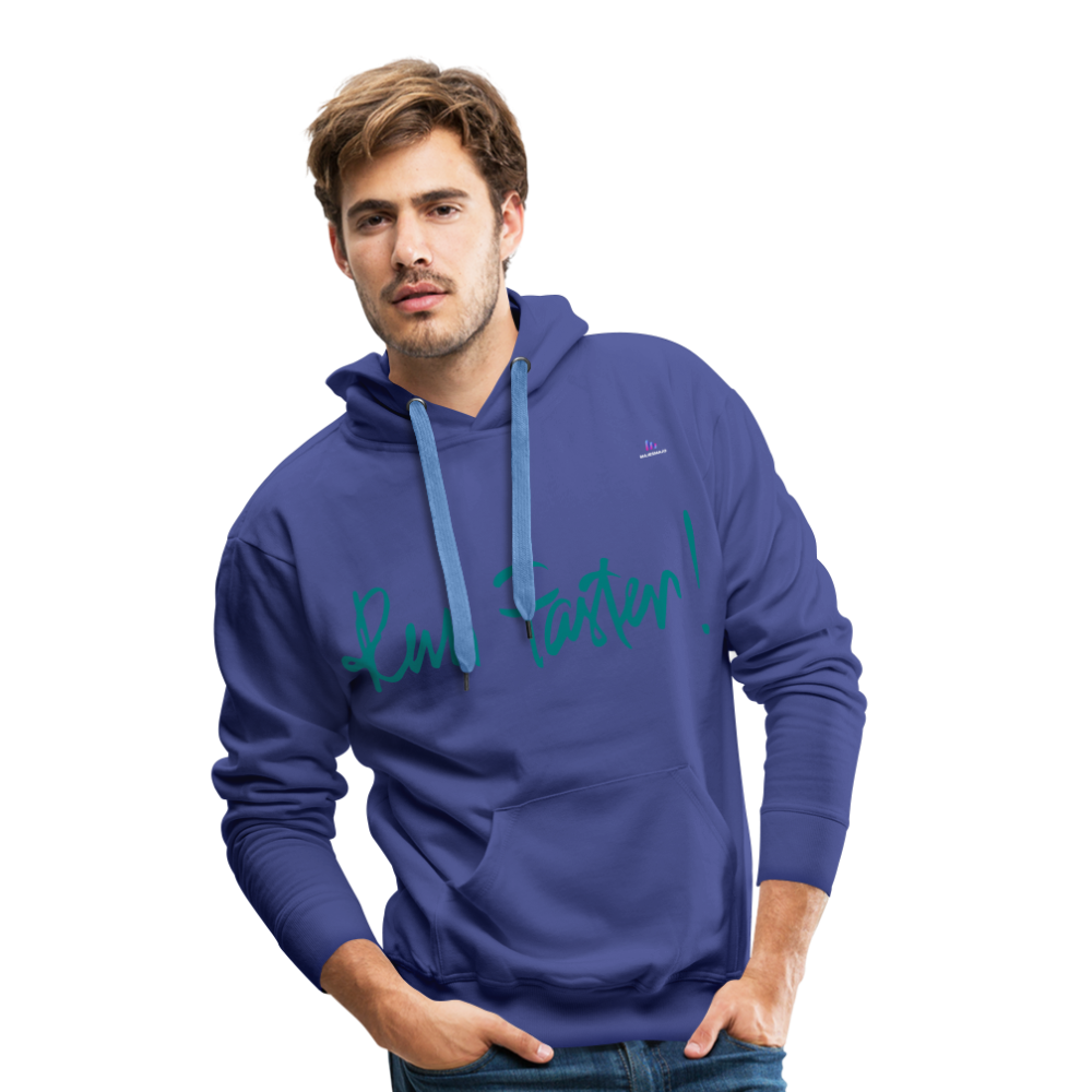 1Sudadera con capucha premium para hombre"run faster" - azul intenso